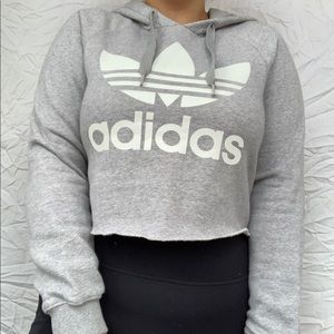 cropped adidas hoodie